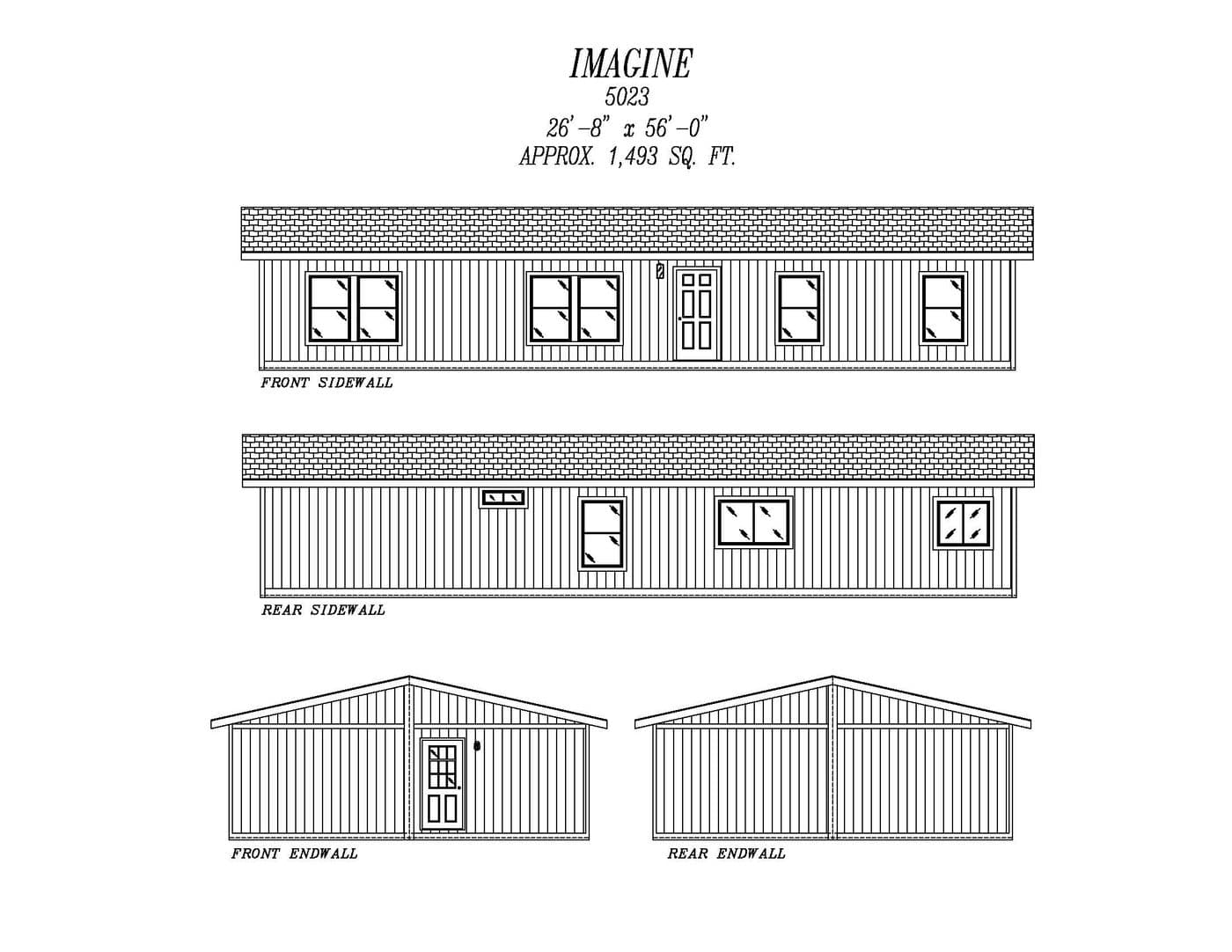 The 5023 IMAGINE Exterior. This Manufactured Mobile Home features 3 bedrooms and 2 baths.