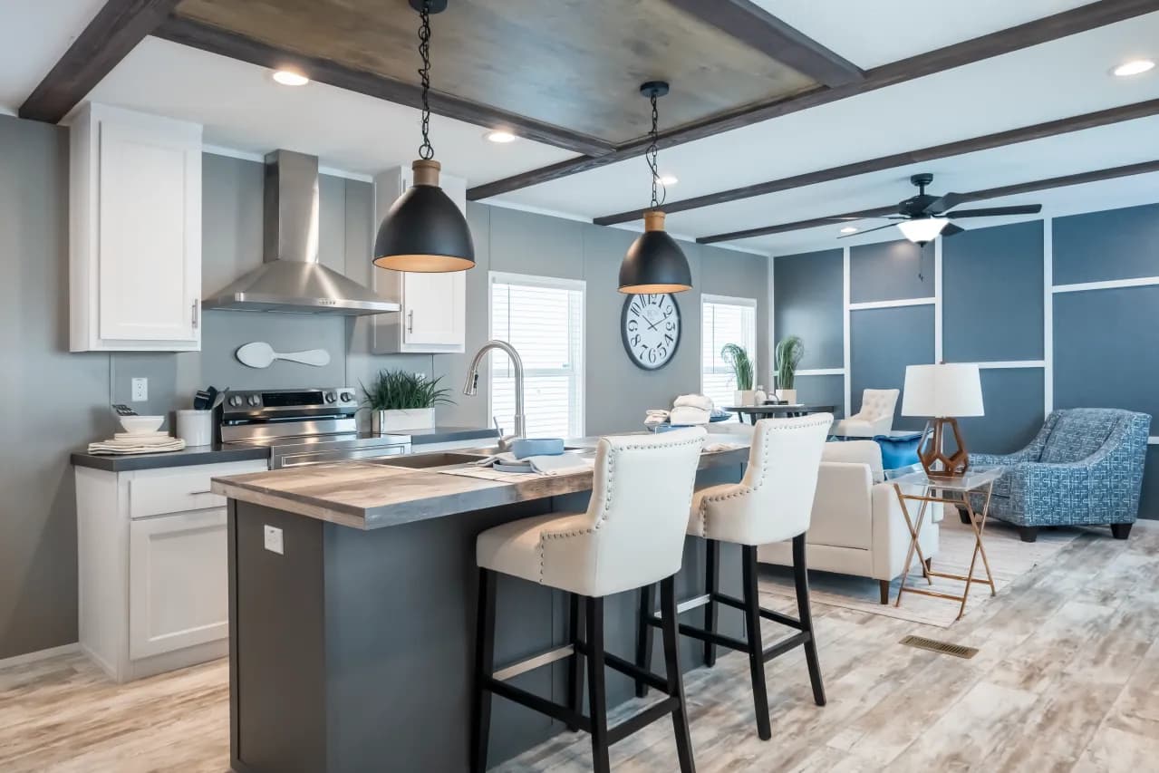 The LIBERTY Exterior. This Manufactured Mobile Home features 3 bedrooms and 2 baths.