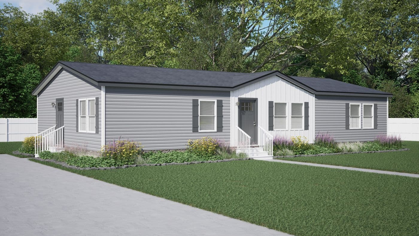 The THE TRIBUTARY Exterior. This Manufactured Mobile Home features 3 bedrooms and 2 baths.
