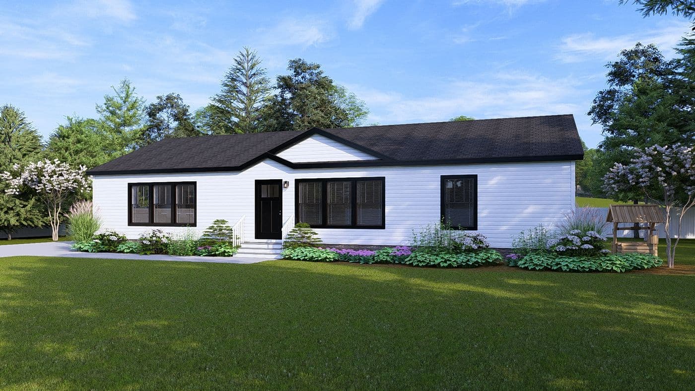 The PIONEER ST 6030-MS064 SECT Exterior. This Manufactured Mobile Home features 3 bedrooms and 2 baths.
