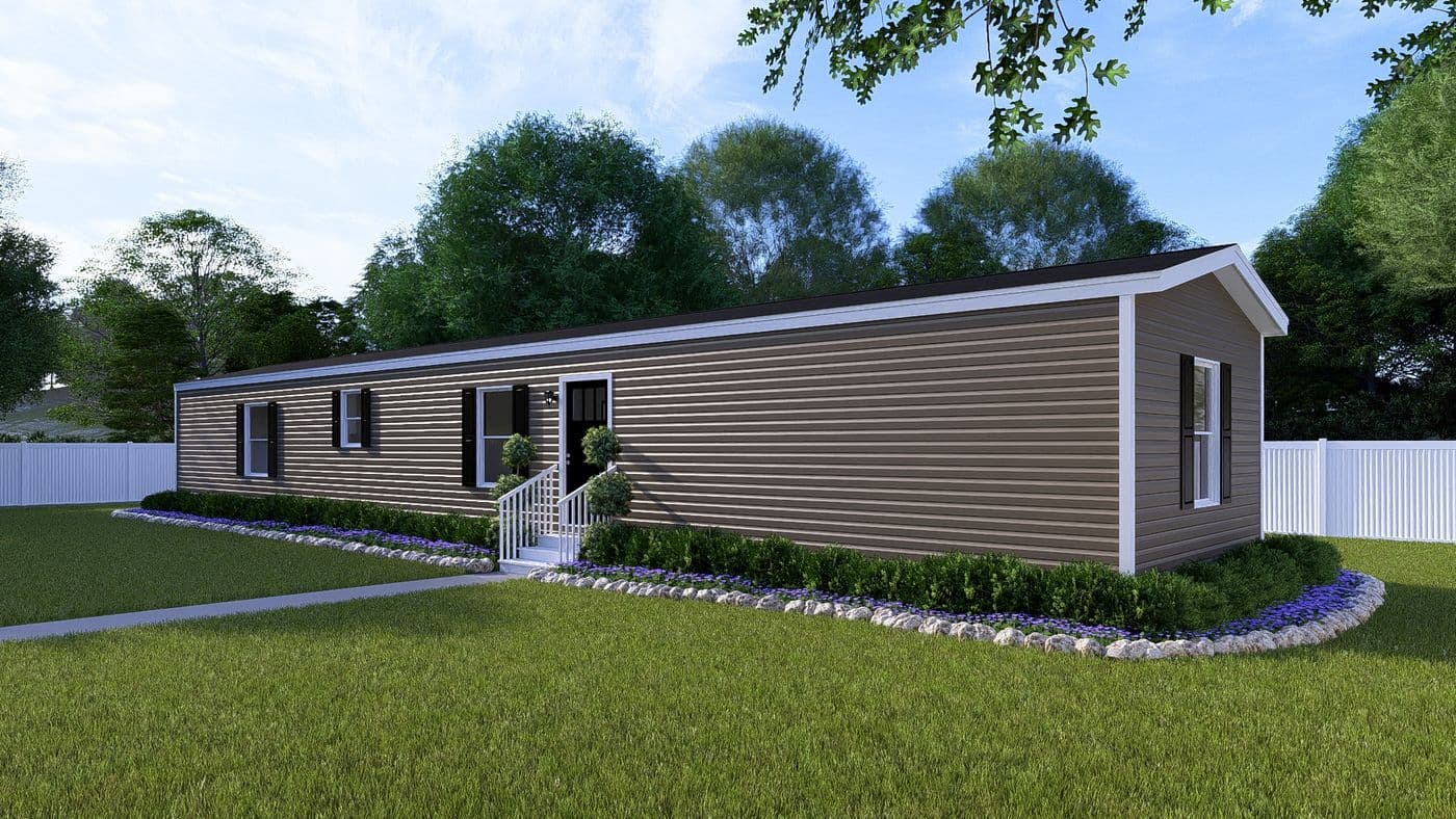 The DESIRE Exterior. This Manufactured Mobile Home features 3 bedrooms and 2 baths.