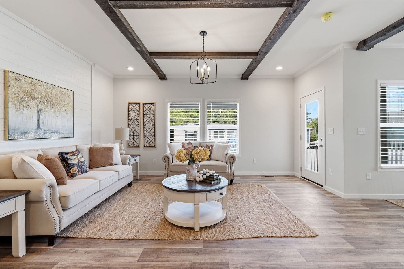 The SOUTHERN CHARM Exterior. This Manufactured Mobile Home features 3 bedrooms and 2 baths.