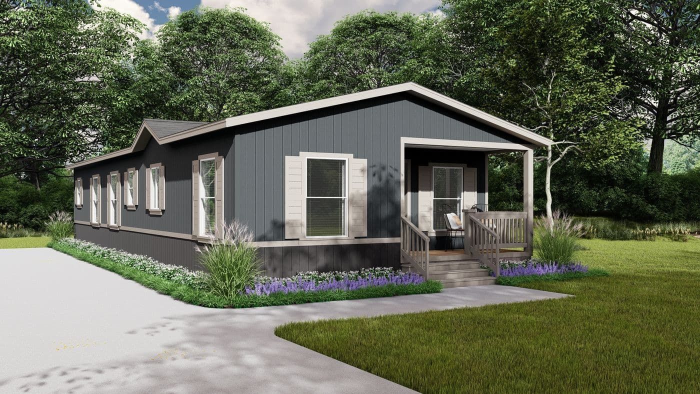 The FAIRPOINT 24563D Optional Cottage Exterior with optional Porch. This Manufactured Mobile Home features 3 bedrooms and 2 baths.