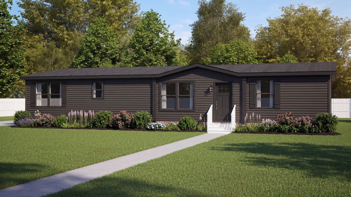 The MOUNTAIN BREEZE 3260 Exterior. This Manufactured Mobile Home features 3 bedrooms and 2 baths.
