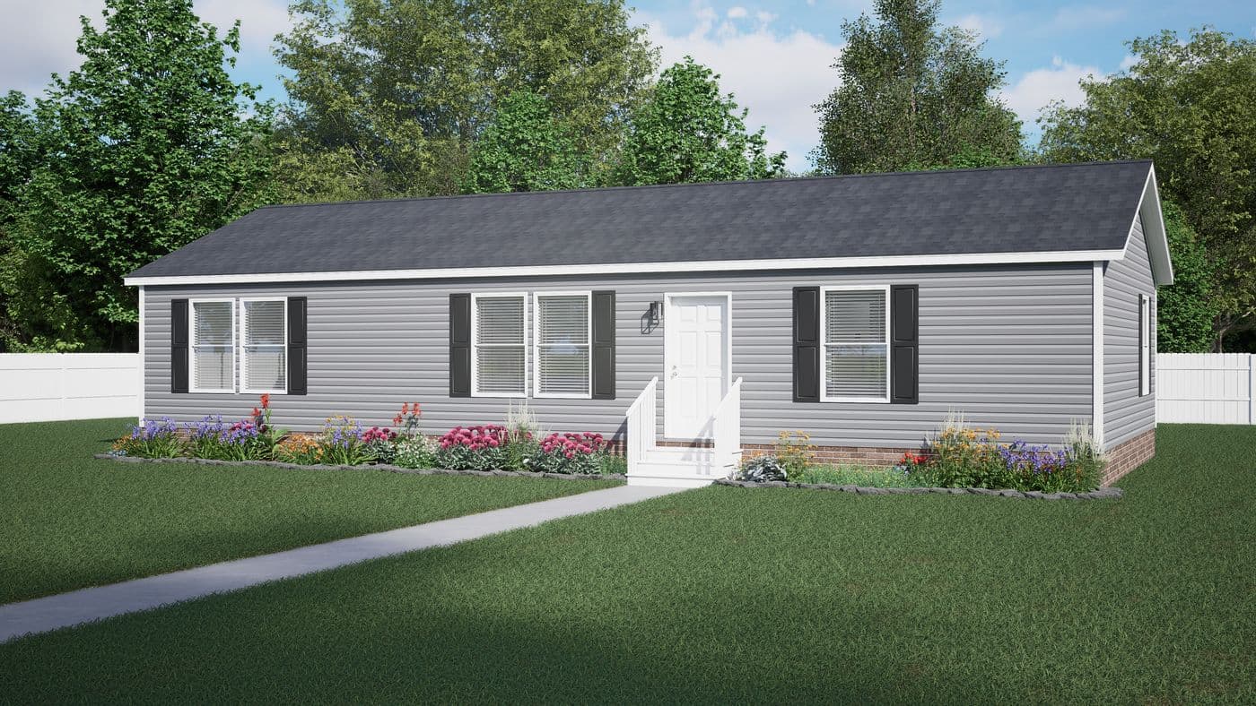 The 5224-CC55 STONEBRIDGE 52 Exterior. This Manufactured Mobile Home features 3 bedrooms and 2 baths.