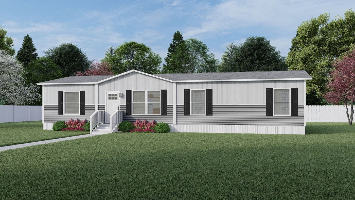 The BOONE Exterior. This Manufactured Mobile Home features 4 bedrooms and 2 baths.
