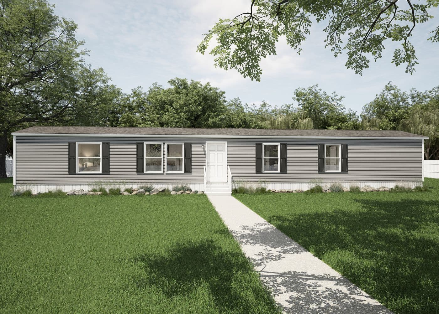 The LUMEN Exterior. This Manufactured Mobile Home features 3 bedrooms and 2 baths.