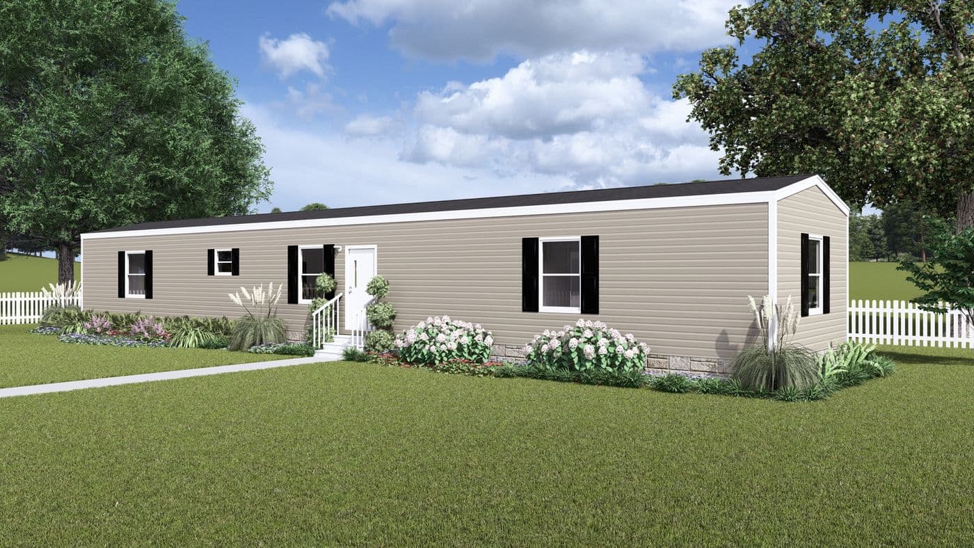 The BIRCH Exterior. This Manufactured Mobile Home features 3 bedrooms and 2 baths.