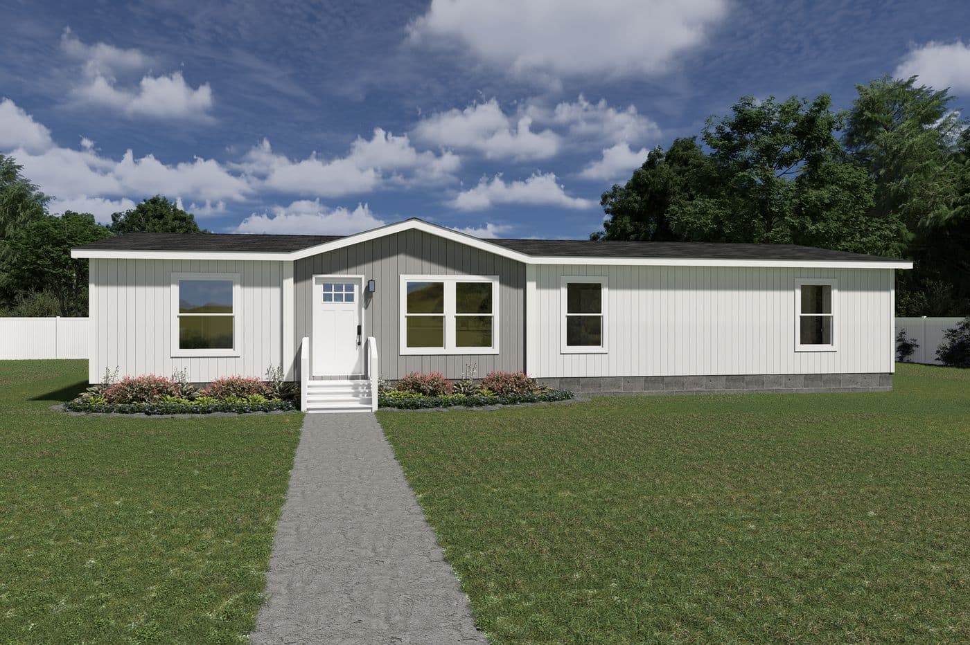 The EXPEDITION Exterior. This Manufactured Mobile Home features 4 bedrooms and 2 baths.