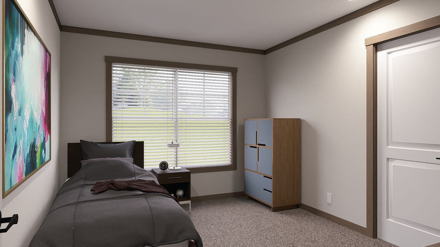 The NELLIE Exterior. This Manufactured Mobile Home features 4 bedrooms and 2 baths.