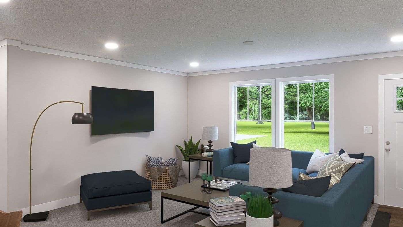The WONDERFUL WORLD Exterior. This Manufactured Mobile Home features 3 bedrooms and 2 baths.