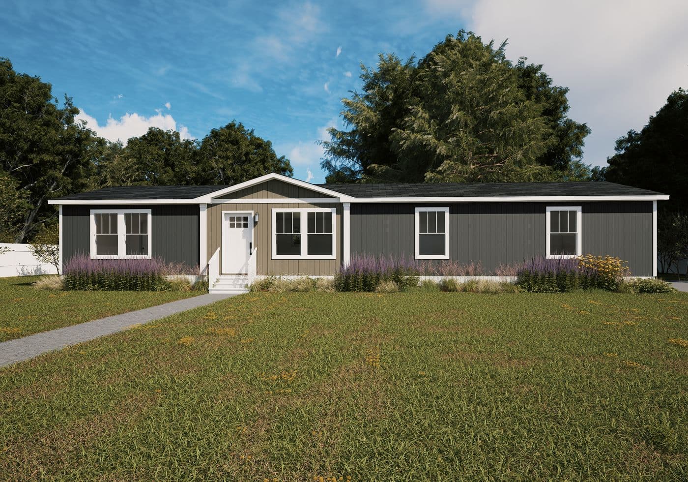 The SEQUENCE Exterior. This Manufactured Mobile Home features 4 bedrooms and 2 baths.