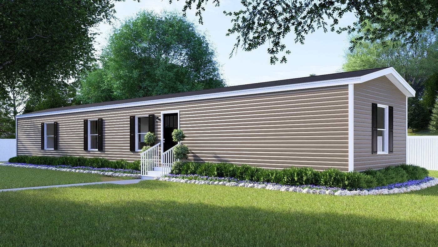 The ESSENCE Exterior. This Manufactured Mobile Home features 3 bedrooms and 2 baths.