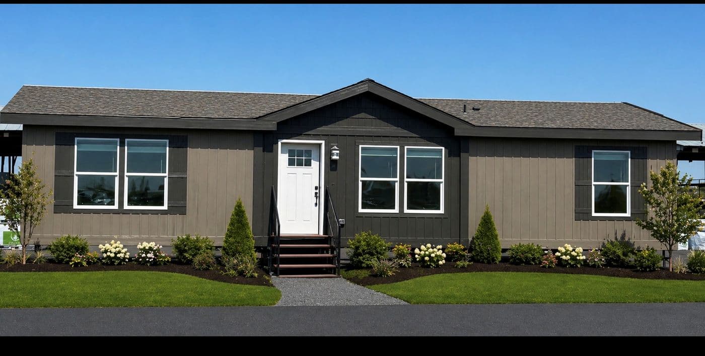 The ANNIVERSARY 2848 Exterior. This Manufactured Mobile Home features 3 bedrooms and 2 baths.