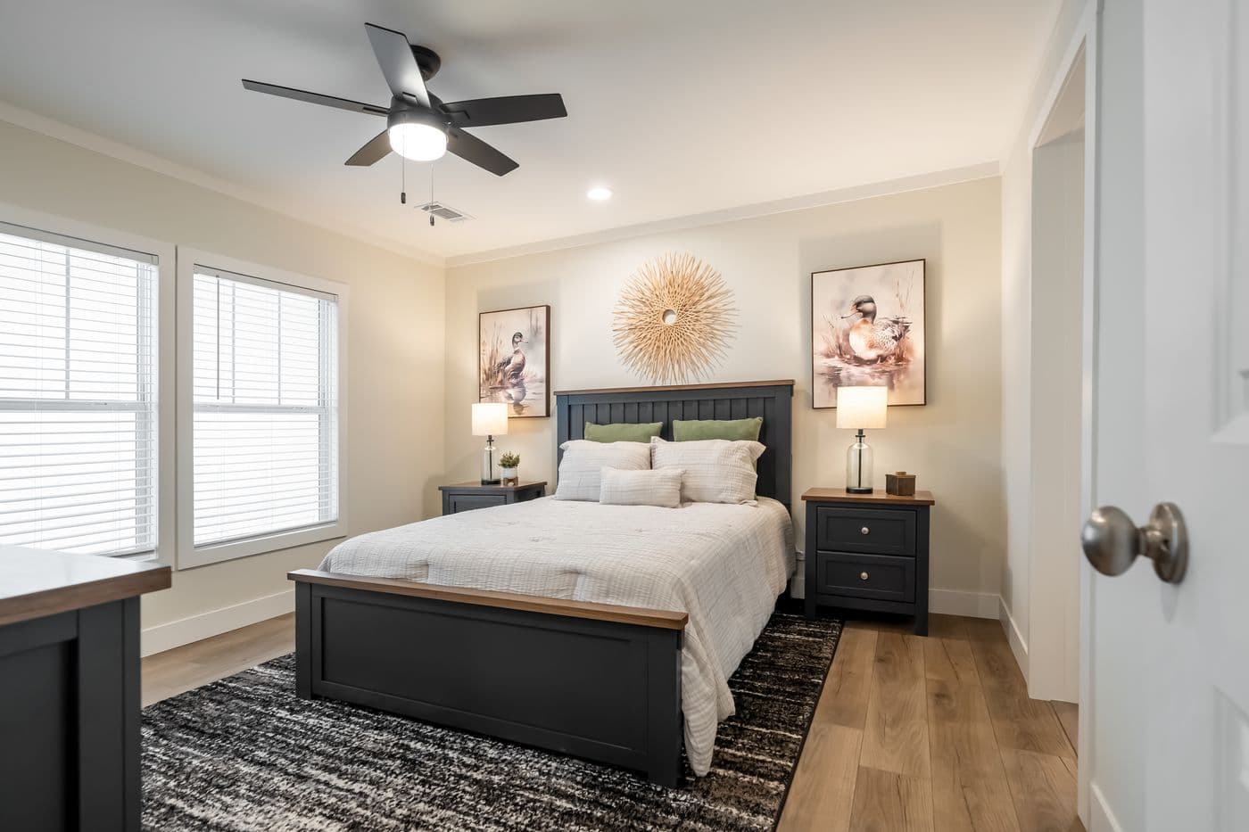 The LEAN ON ME Exterior. This Manufactured Mobile Home features 3 bedrooms and 2 baths.