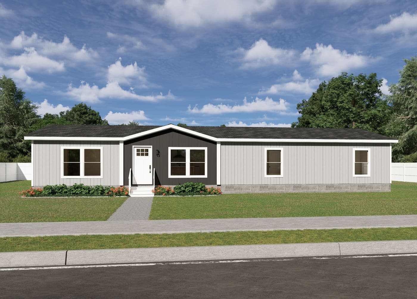 The CROCKETT Exterior. This Manufactured Mobile Home features 3 bedrooms and 2 baths.
