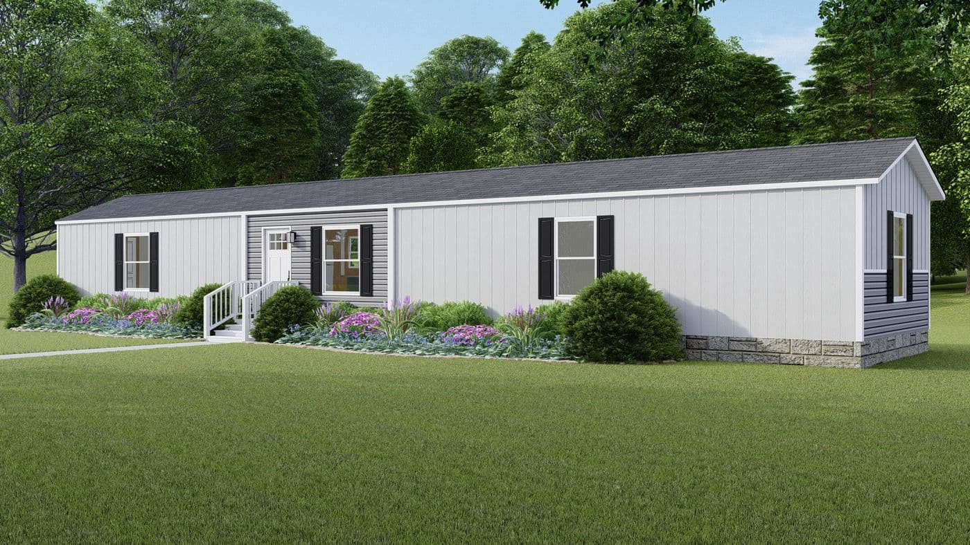 The SYDNEY Exterior. This Manufactured Mobile Home features 3 bedrooms and 2 baths.