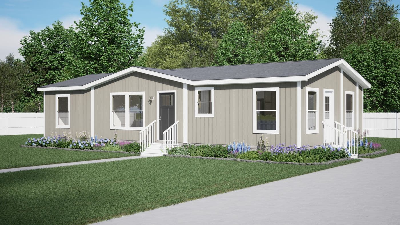 The BLAST Exterior. This Manufactured Mobile Home features 3 bedrooms and 2 baths.
