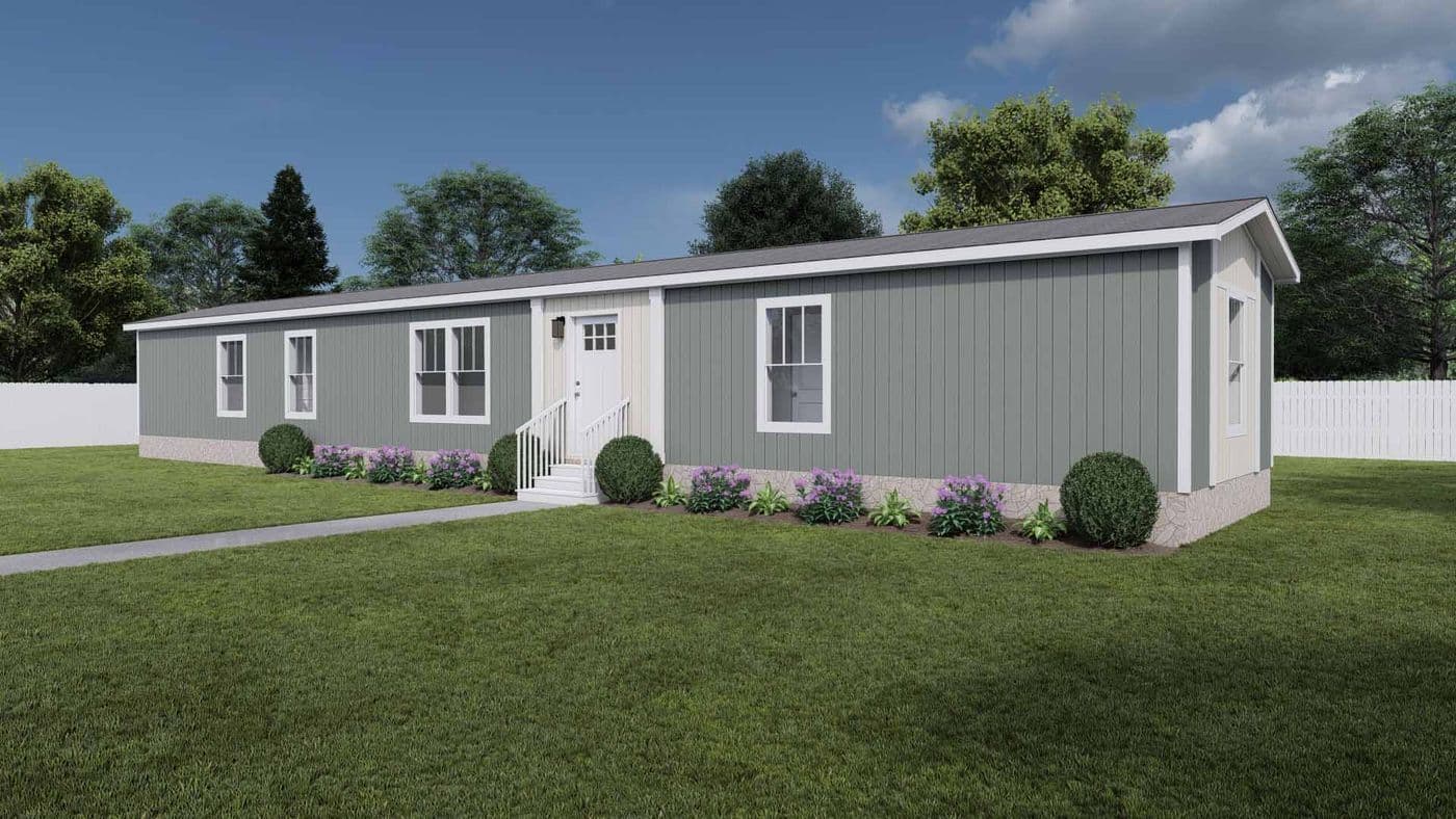 The SOLSBURY HILL Exterior. This Manufactured Mobile Home features 3 bedrooms and 2 baths.