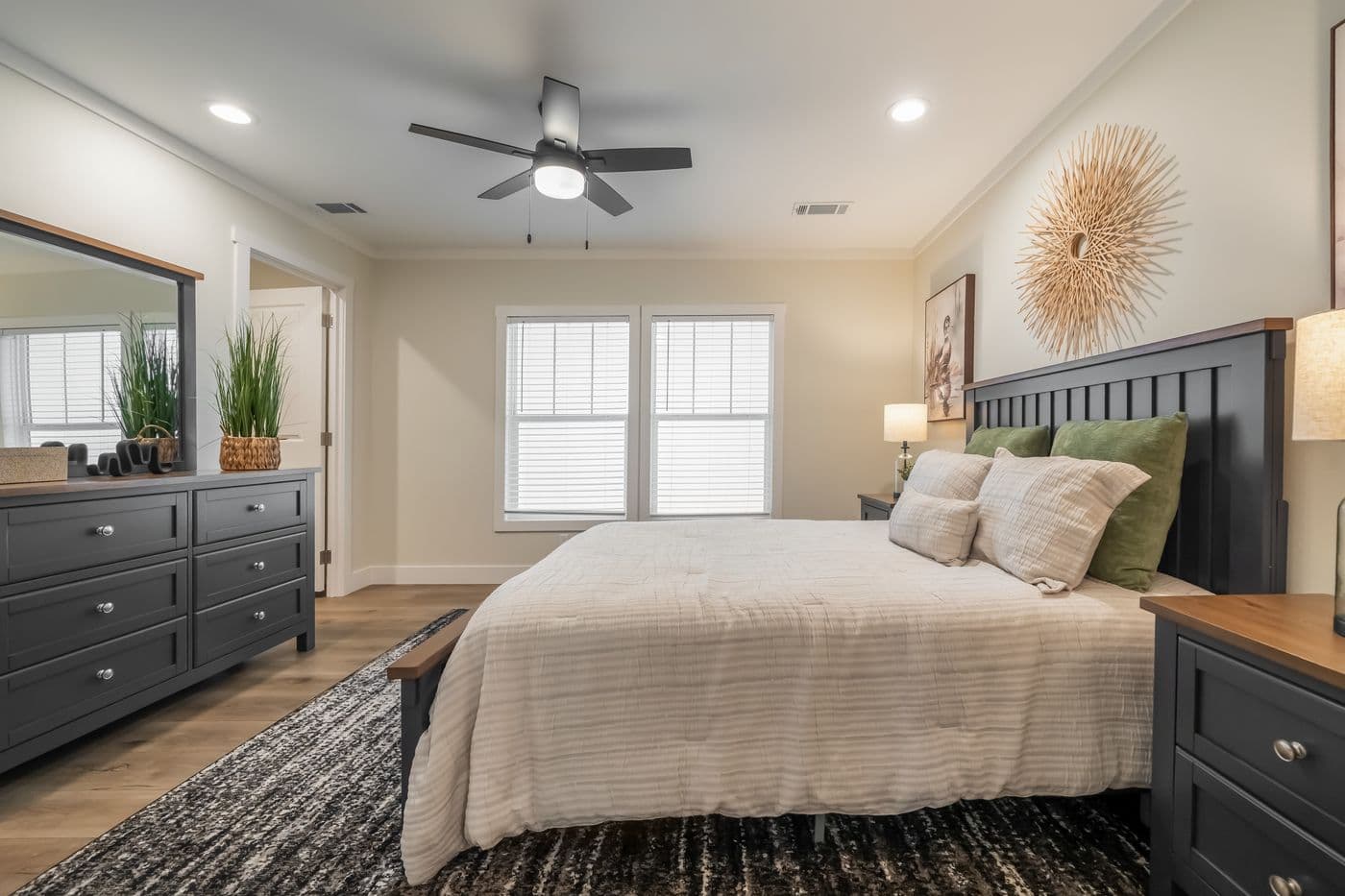 The LEAN ON ME Exterior. This Manufactured Mobile Home features 3 bedrooms and 2 baths.