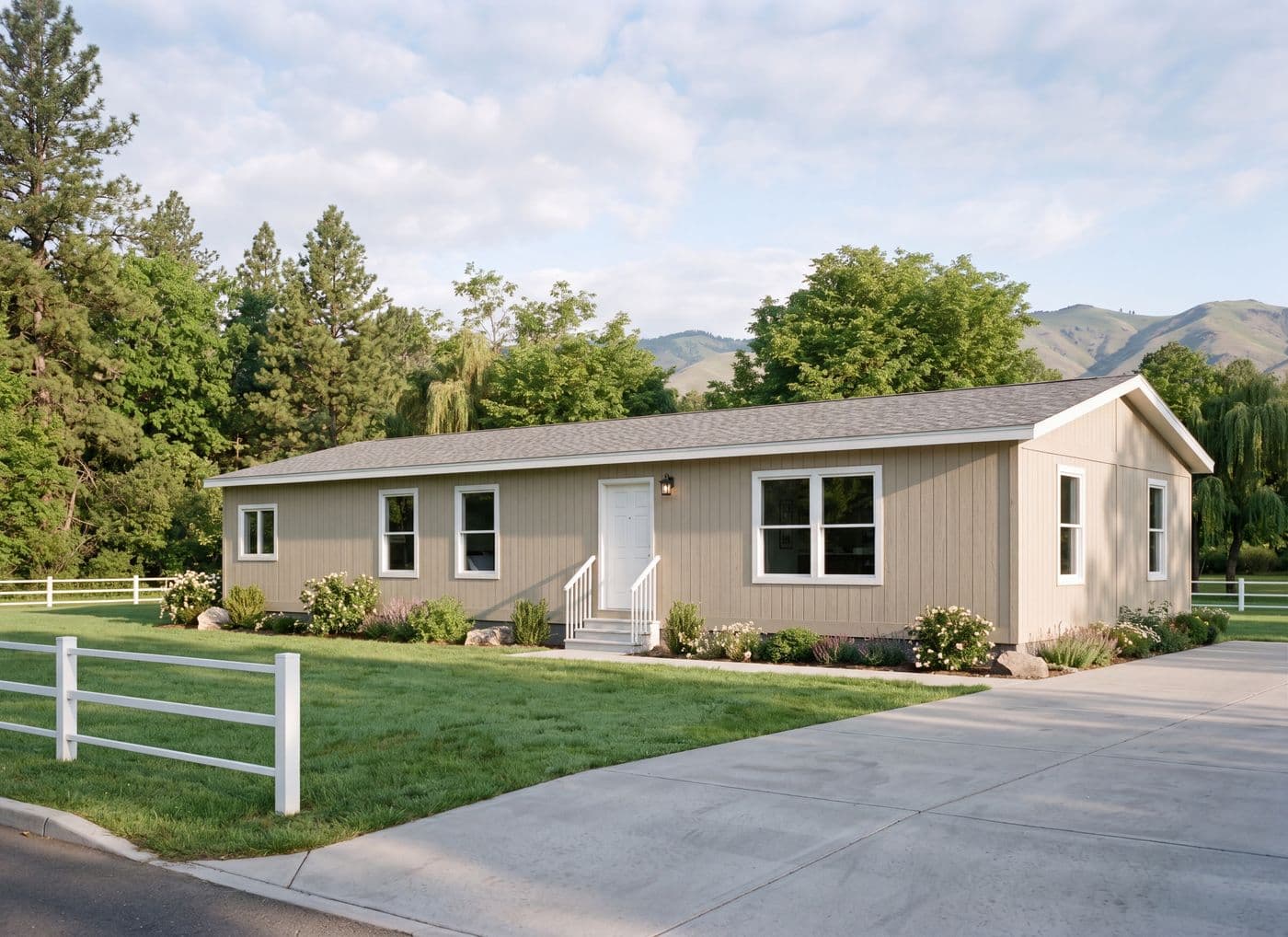 The 5021 IMAGINE Exterior. This Manufactured Mobile Home features 3 bedrooms and 2 baths.