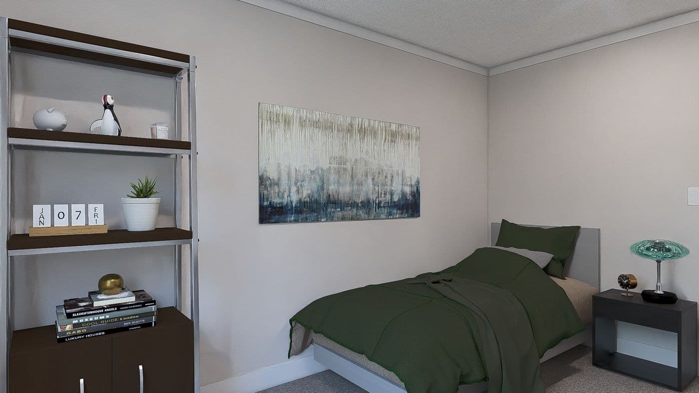 The HEY JUDE Exterior. This Manufactured Mobile Home features 4 bedrooms and 2 baths.