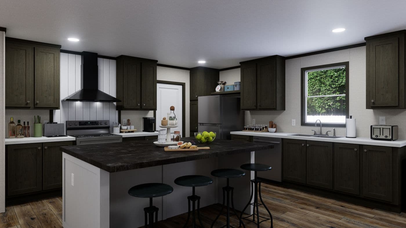 The THRIVE Exterior. This Manufactured Mobile Home features 4 bedrooms and 2 baths.