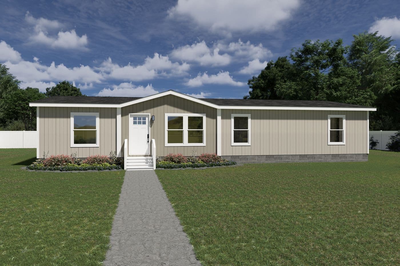 The EXPEDITION Exterior. This Manufactured Mobile Home features 4 bedrooms and 2 baths.