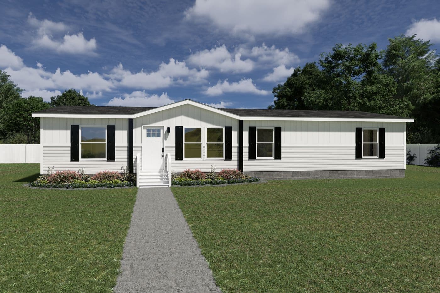 The EXPEDITION Exterior. This Manufactured Mobile Home features 4 bedrooms and 2 baths.
