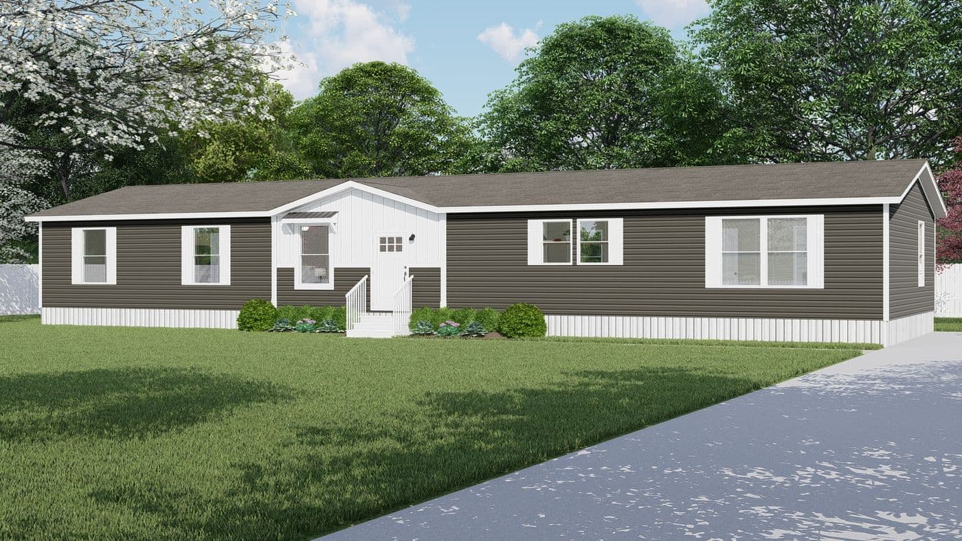 The THE RESERVE 76 Exterior. This Manufactured Mobile Home features 4 bedrooms and 2 baths.