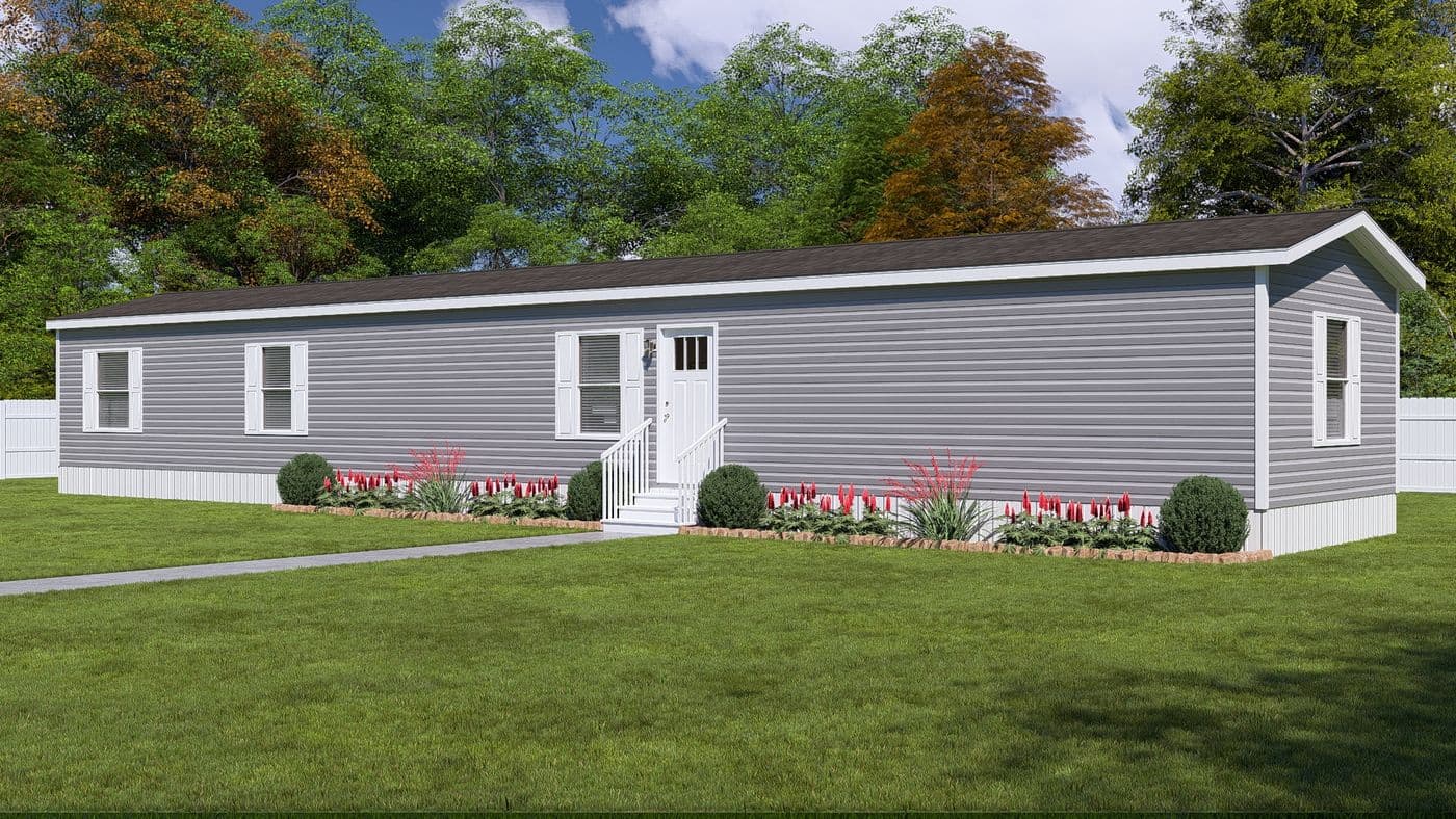 The GLACIER VISTA Exterior. This Manufactured Mobile Home features 4 bedrooms and 2 baths.