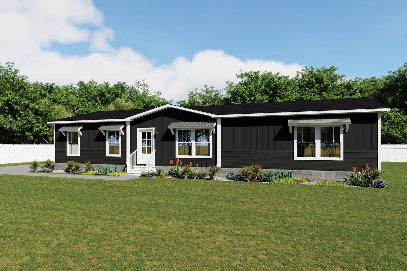 The THE IRON PEAK Exterior. This Manufactured Mobile Home features 4 bedrooms and 2 baths.