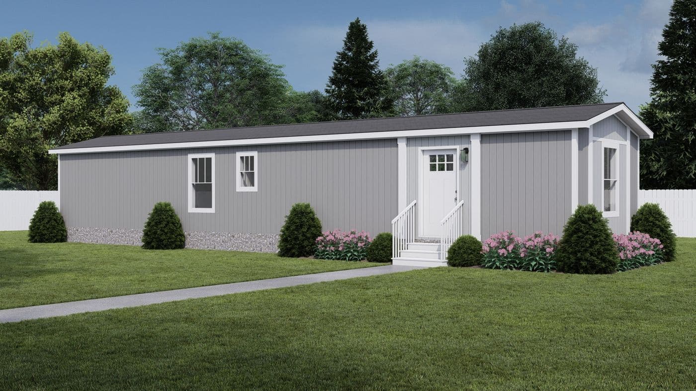 The RESPECT Exterior. This Manufactured Mobile Home features 2 bedrooms and 2 baths.