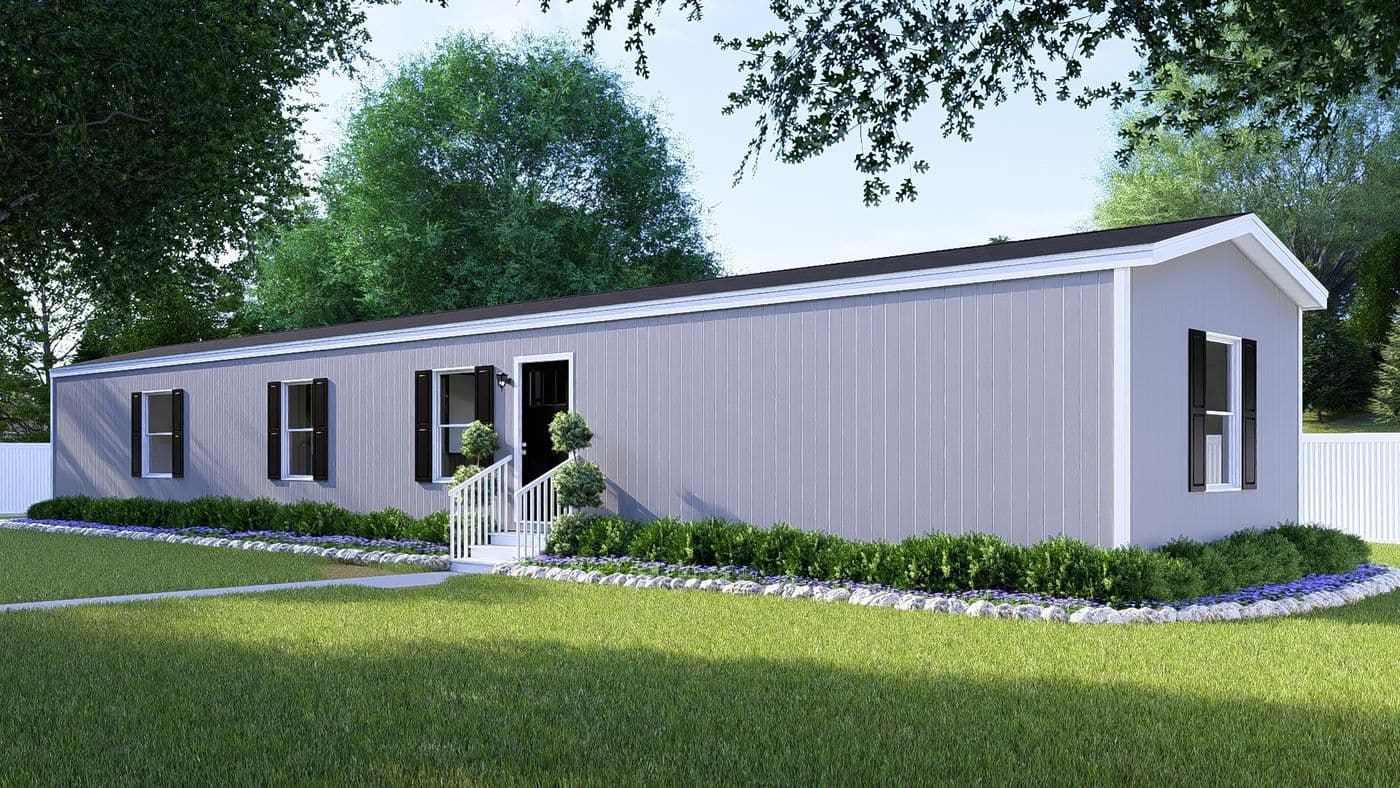 The ESSENCE Exterior in Clay. This Manufactured Mobile Home features 3 bedrooms and 2 baths.