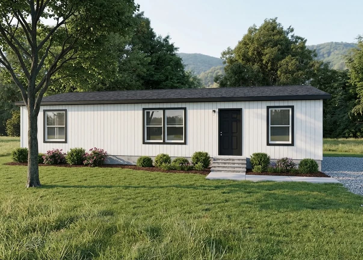 The SLE 481F Exterior. This Manufactured Mobile Home features 3 bedrooms and 2 baths.
