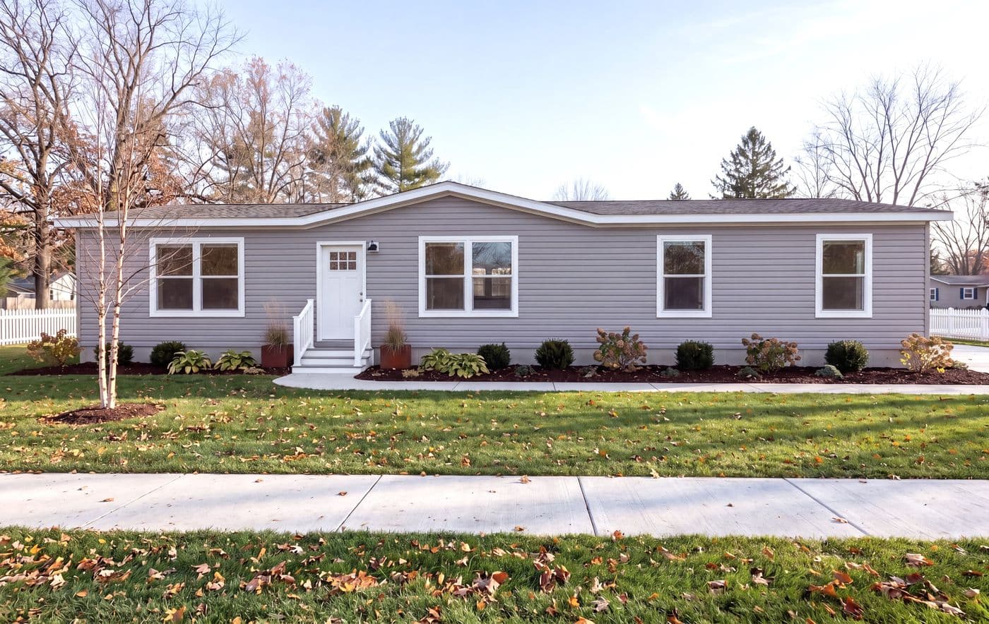 The THE RESERVE 60 Exterior. This Manufactured Mobile Home features 3 bedrooms and 2 baths.