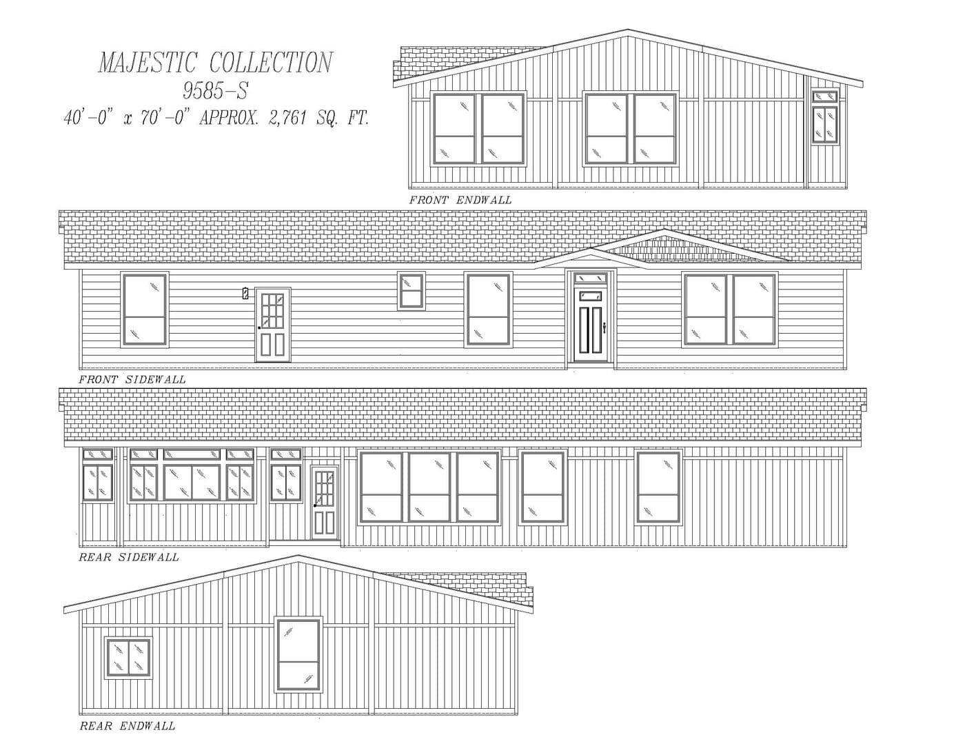 The 9585-S MAJESTIC Exterior. This Manufactured Mobile Home features 3 bedrooms and 2 baths.