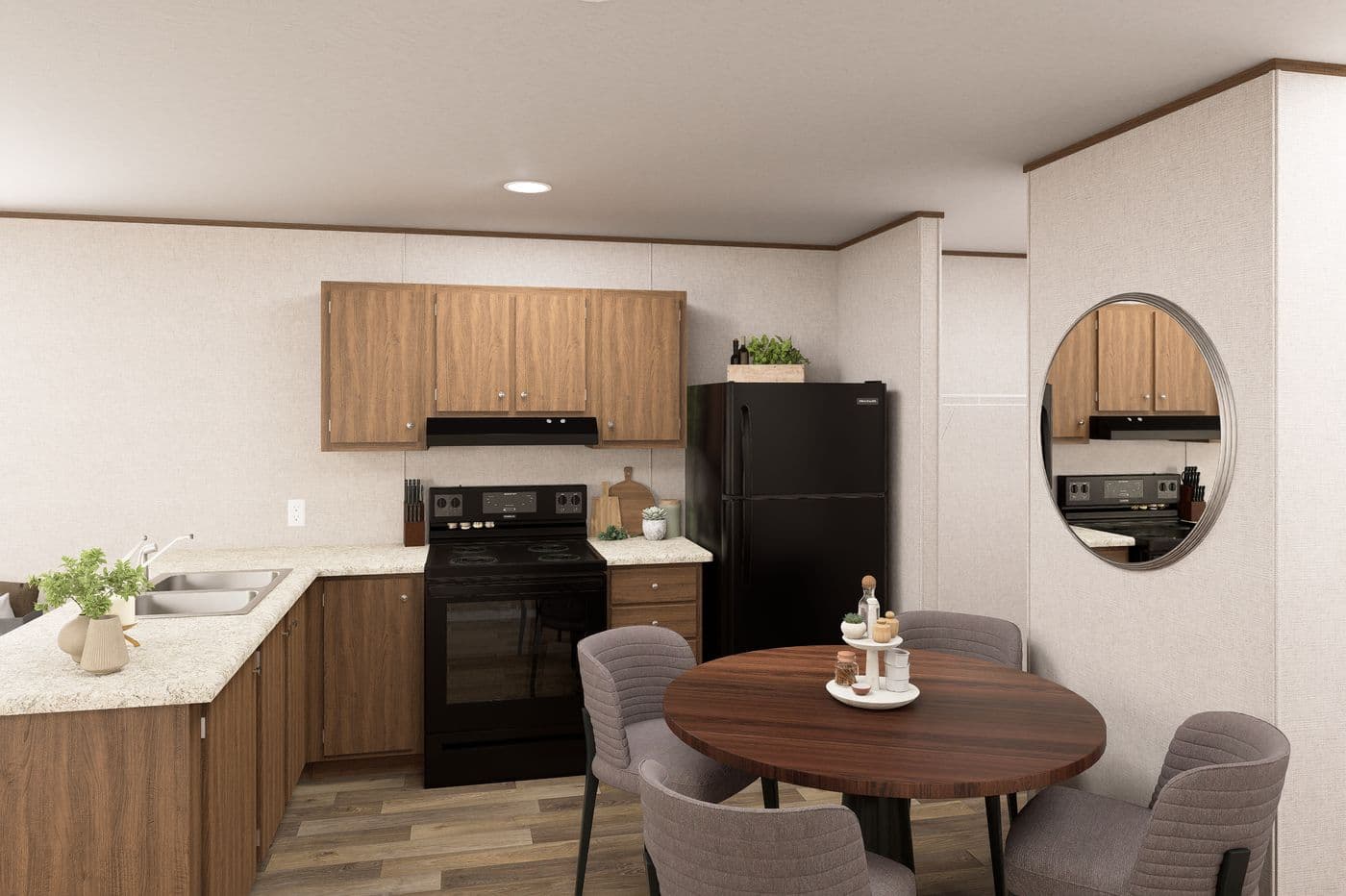 The HICKORY Exterior. This Manufactured Mobile Home features 3 bedrooms and 2 baths.