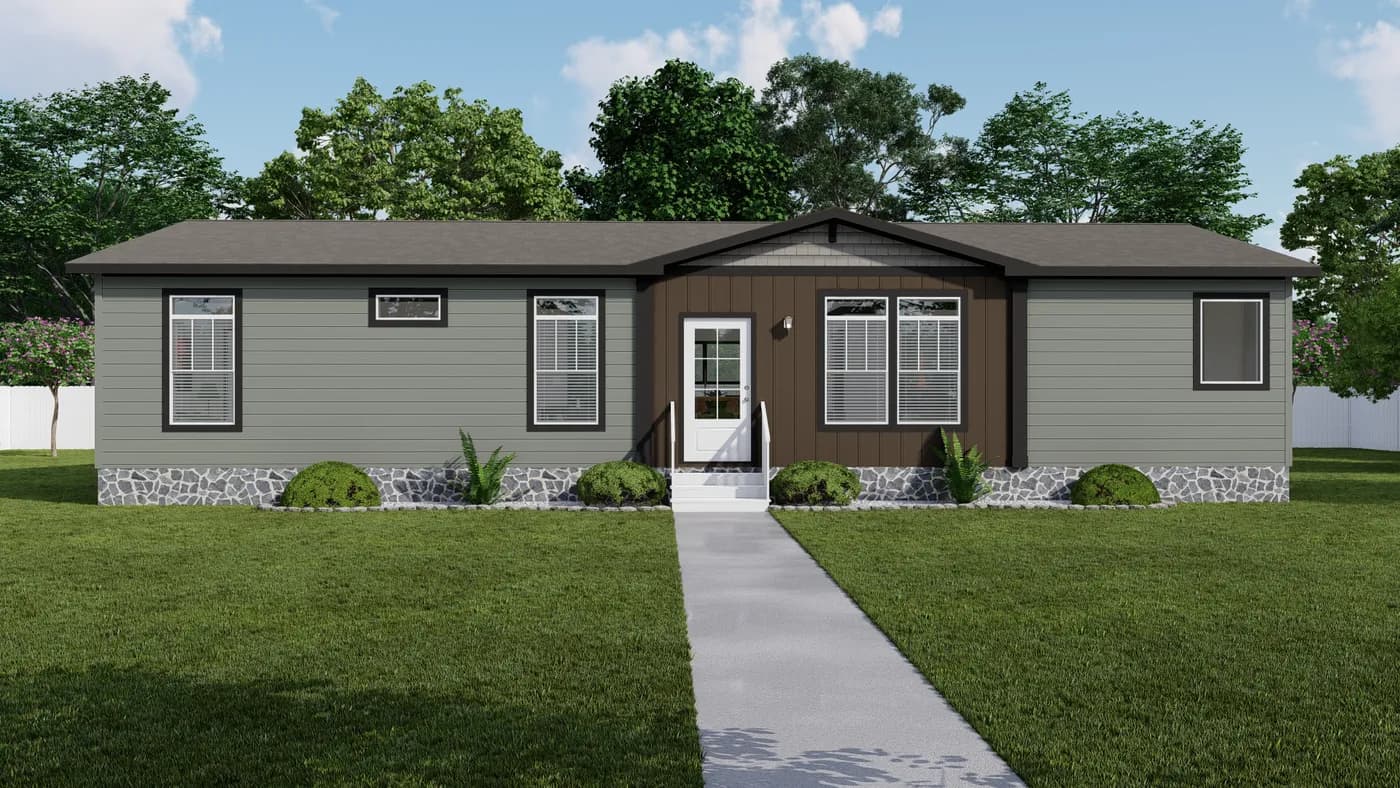 The THE DURANGO Exterior. This Manufactured Mobile Home features 3 bedrooms and 2 baths.