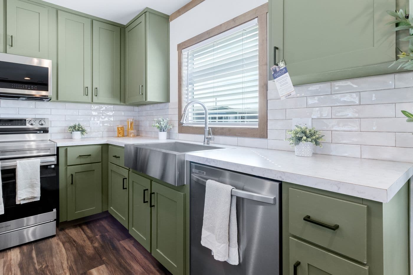 The LEVI Exterior. This Manufactured Mobile Home features 2 bedrooms and 2 baths.
