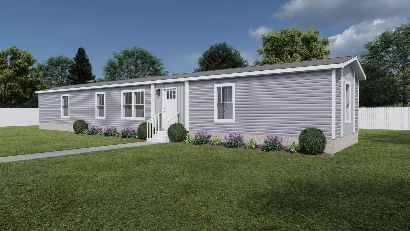 The SWEET CAROLINE Exterior. This Manufactured Mobile Home features 3 bedrooms and 2 baths.