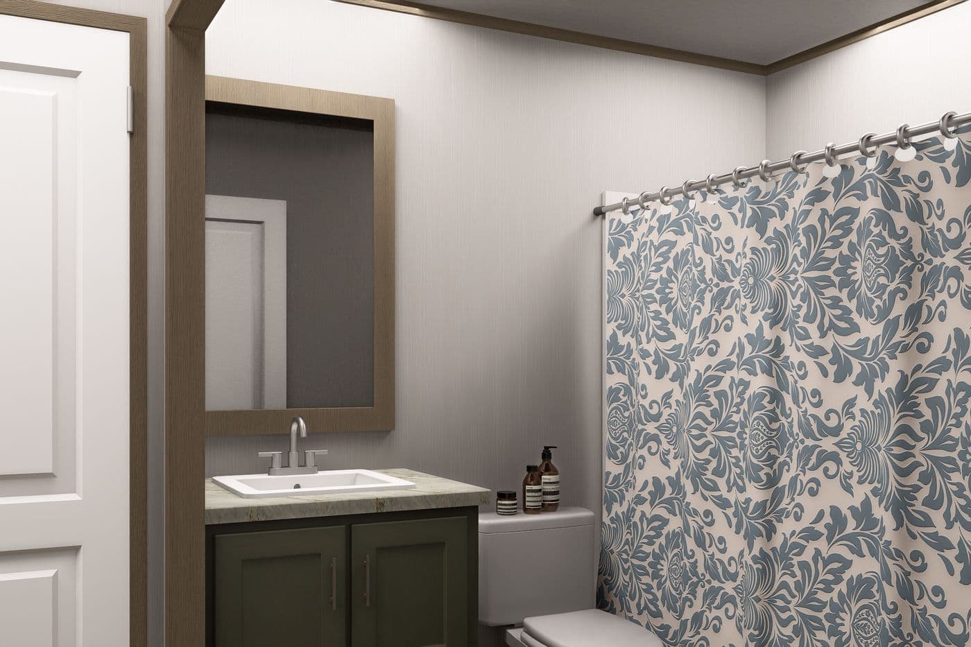 The TIDE Exterior. This Manufactured Mobile Home features 2 bedrooms and 2 baths.