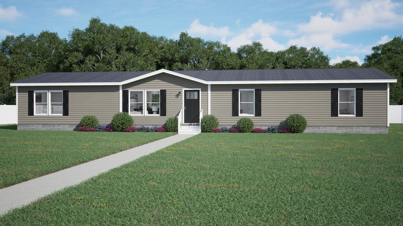 The AMBITION Exterior. This Manufactured Mobile Home features 4 bedrooms and 2 baths.