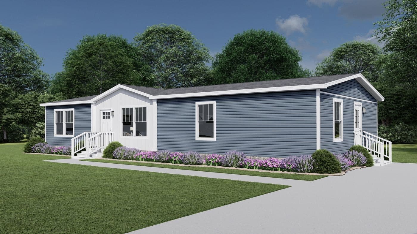 The LOVELY DAY Exterior. This Modular Home features 4 bedrooms and 2 baths.