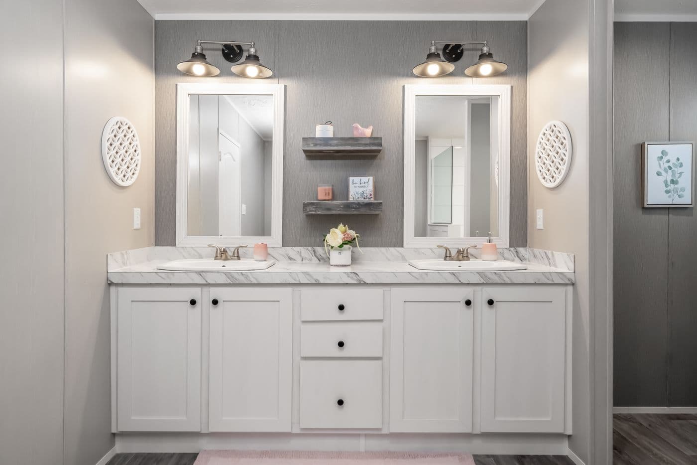 The THE FUSION 68 Features. This Manufactured Mobile Home features 3 bedrooms and 2 baths.