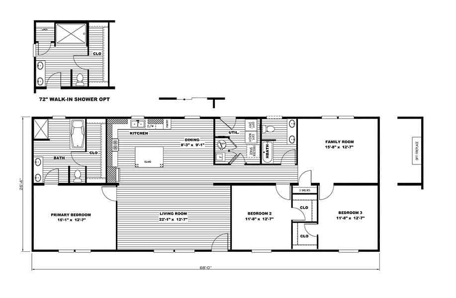 Floor plan for 6167 Taylor's Gin Rd, Castalia, NC 27816