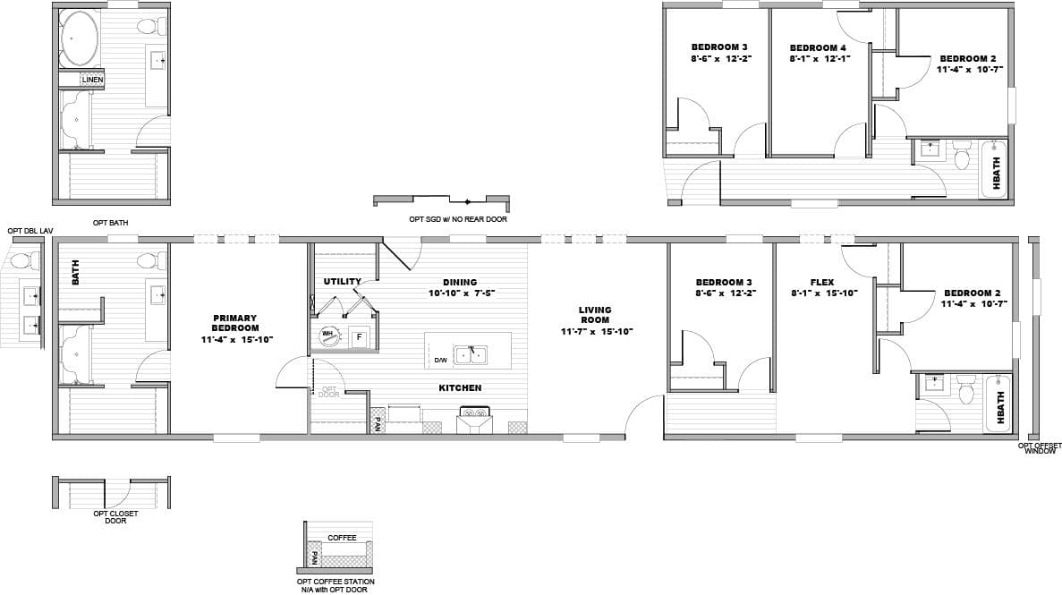 The COLOSSAL Floor Plan. This Manufactured Mobile Home features 3 bedrooms and 2 baths.