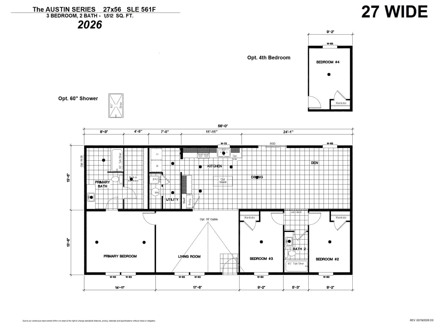 Floor plan for SLE 561F