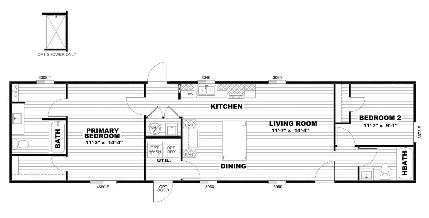 Floor plan for HOMESTEAD 16602A