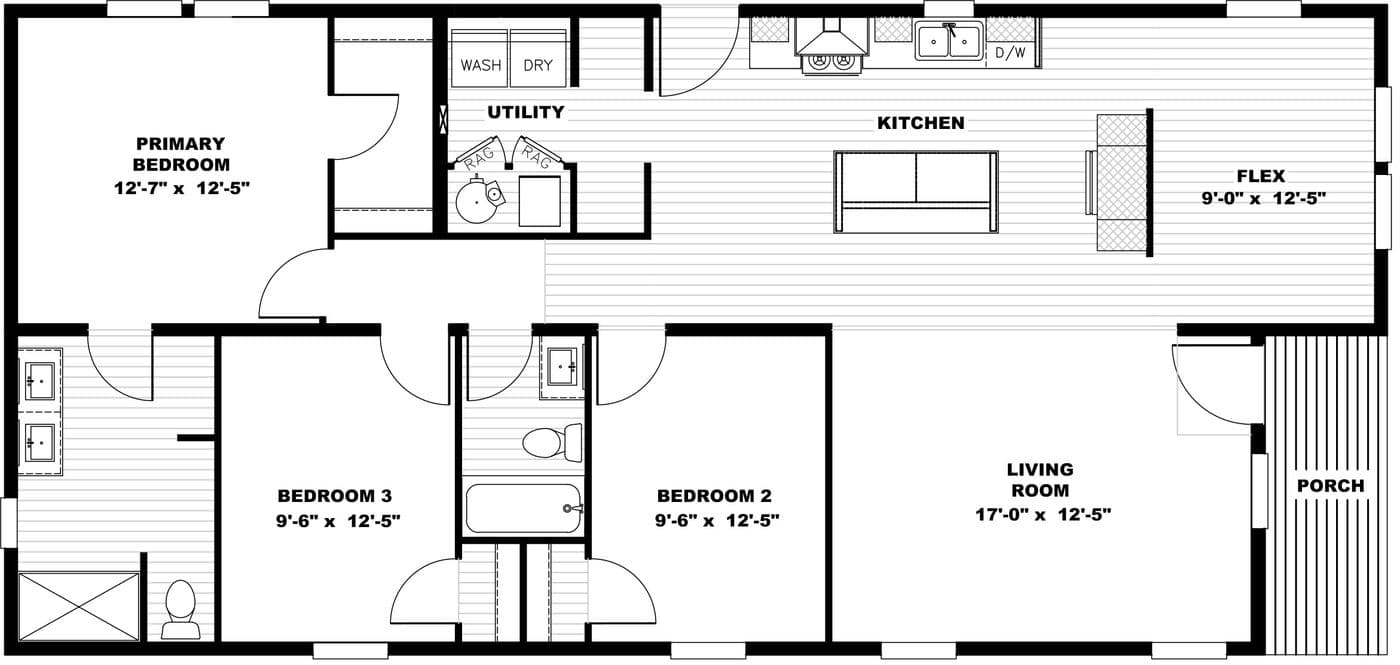 Floor plan for STAYIN' ALIVE - LAND HOME PACKAGE!